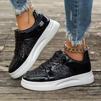 Funki Findz | Shoes | Women's Gold Sequins Platform Sneakers