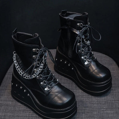 Funki Findz | Boots | Women's Gothic Punk Platform Ankle Boots