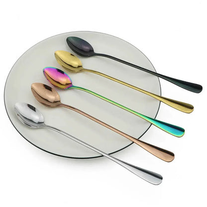 Funki Findz | Spoons | Long Handled Dessert Spoons | 4 Pcs
