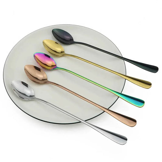 Funki Findz | Spoons | Long Handled Dessert Spoons | 4 Pcs