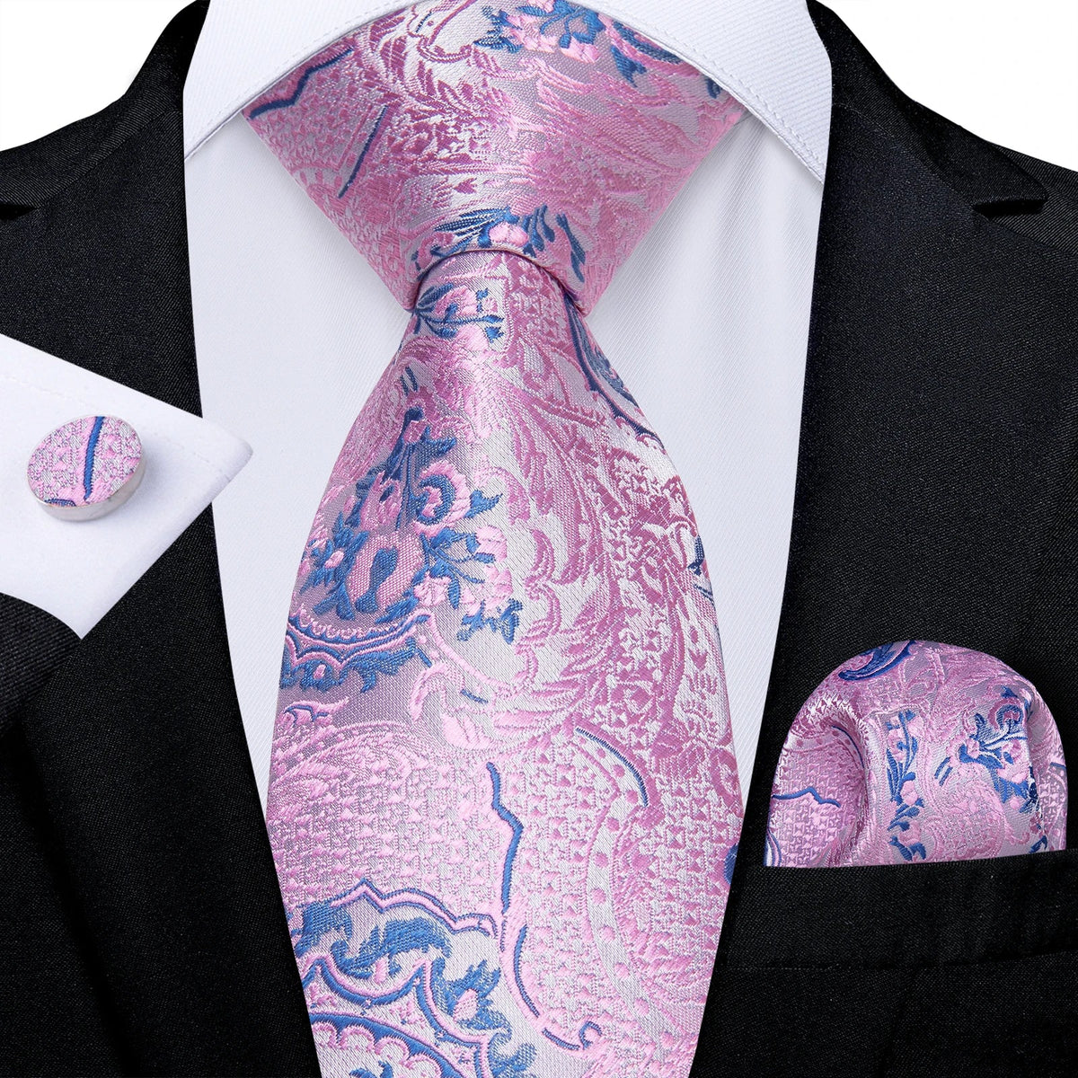 Funki Findz | Neckties | Men's 3Pcs Paisley Wedding Tie Sets