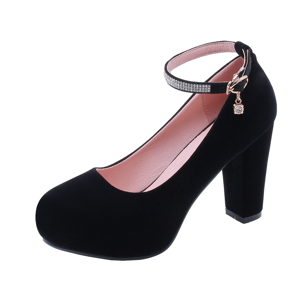Funki Findz | Shoes | Women's Velvet Flock Platform Mary Janes