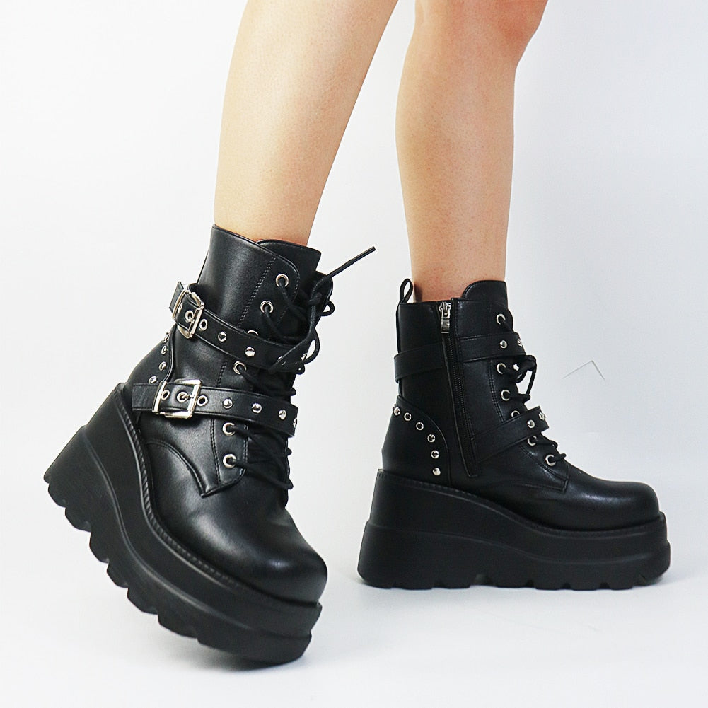 Funki Findz | Boots | Women's New Gothic Style Platform Boots