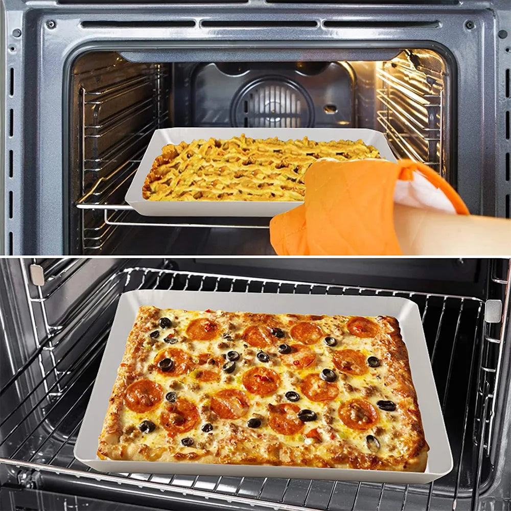 Funki Findz | Pizza Pans | Perforated Square Pizza Baking Trays
