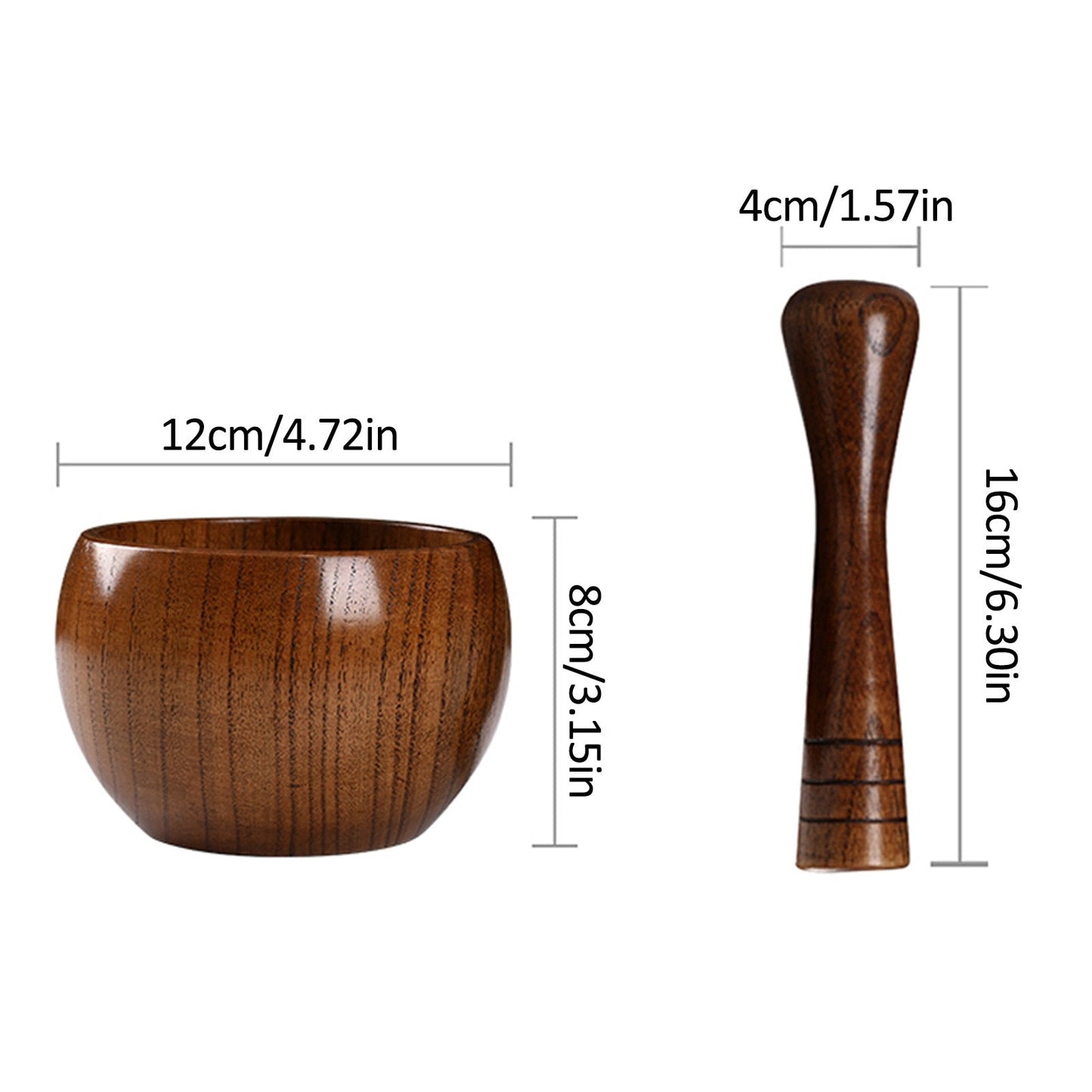 Funki Findz | Mortar and Pestles | Wood Garlic Spice Crusher