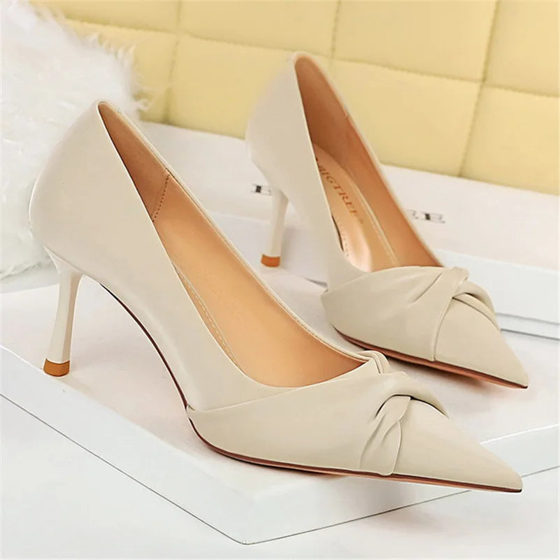 Funki Findz | Shoes | Women's Bow Twist High Stiletto Pumps