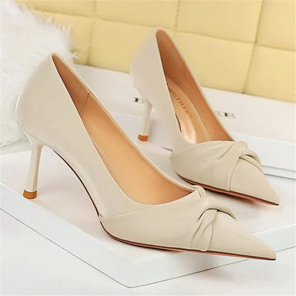 Funki Findz | Shoes | Women's Bow Twist High Stiletto Pumps