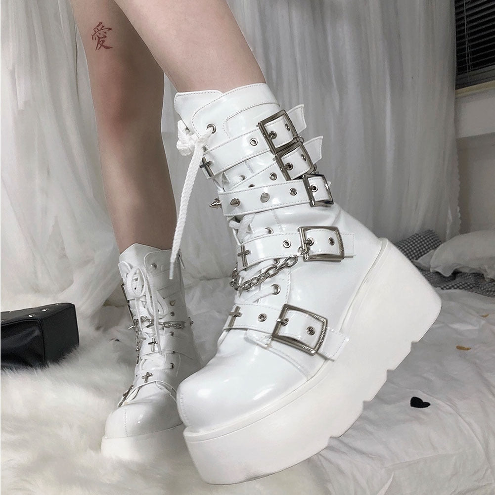 Funki Findz | Boots | Women's New Gothic Style Platform Boots