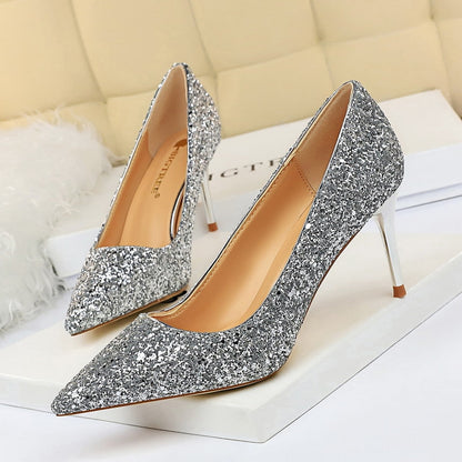 Funki Findz | Shoes | Women's High Heel Glitter Prom Pumps