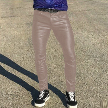 Funki Findz | Pants | Men's Punk Casual Faux Leather Pants
