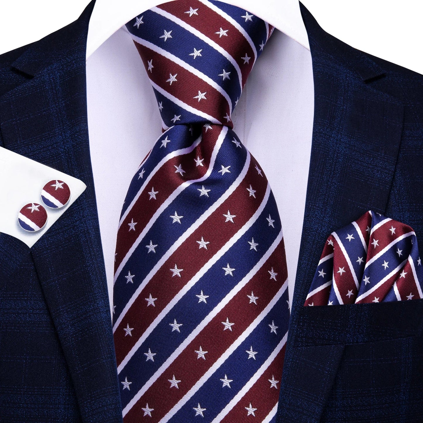 Funki Findz | Neckties | Men's Elegant Silk Wedding 3Pcs Tie Set