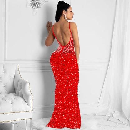 Funki Findz | Dresses | Women's Beaded Pearl Bodycon Dress