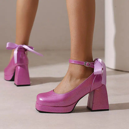 Funki Findz | Shoes | Women's Square Toe Block Heel Platforms