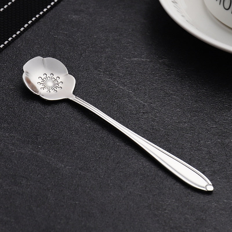 Funki Findz | Spoons | Vintage Gold Flower Coffee Spoons 8 Pcs