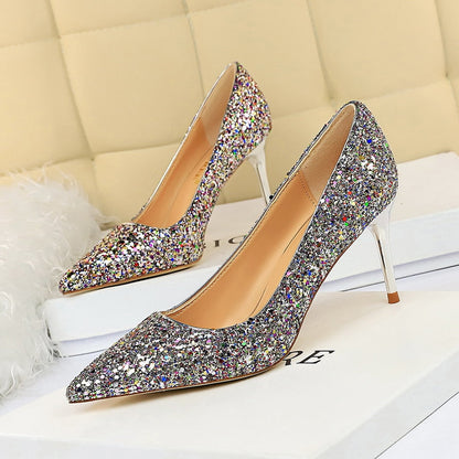 Funki Findz | Shoes | Women's High Heel Glitter Prom Pumps