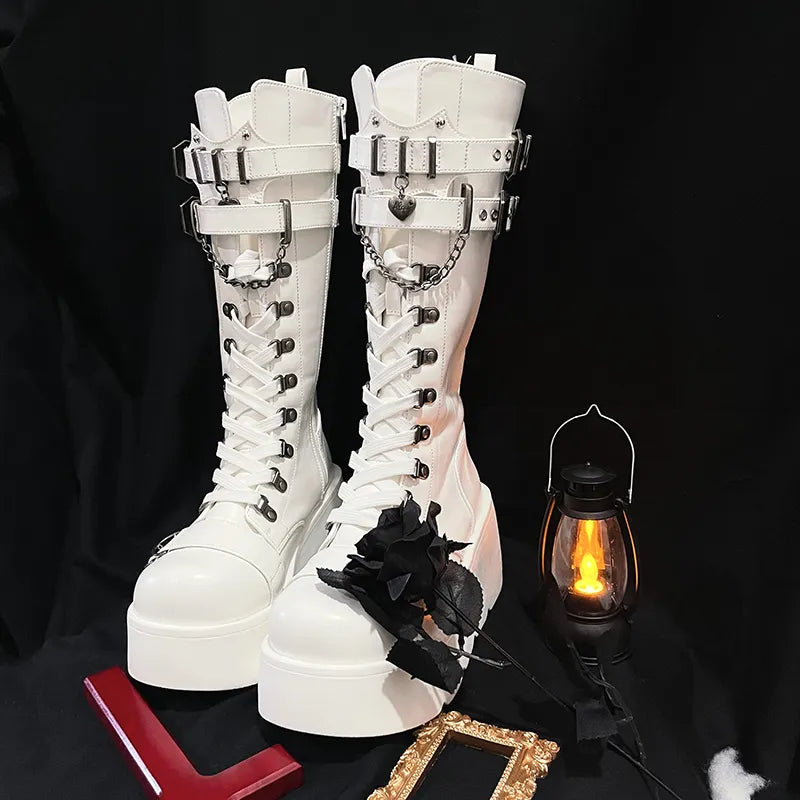 Funki Findz | Boots | Women's Gothic Platform Wedge Boots