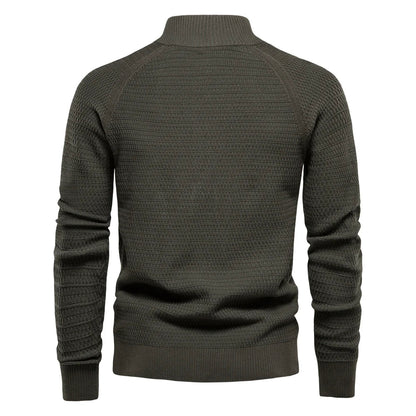 Funki Findz | Sweaters | Men's Mock Neck Button Knit Cardigan