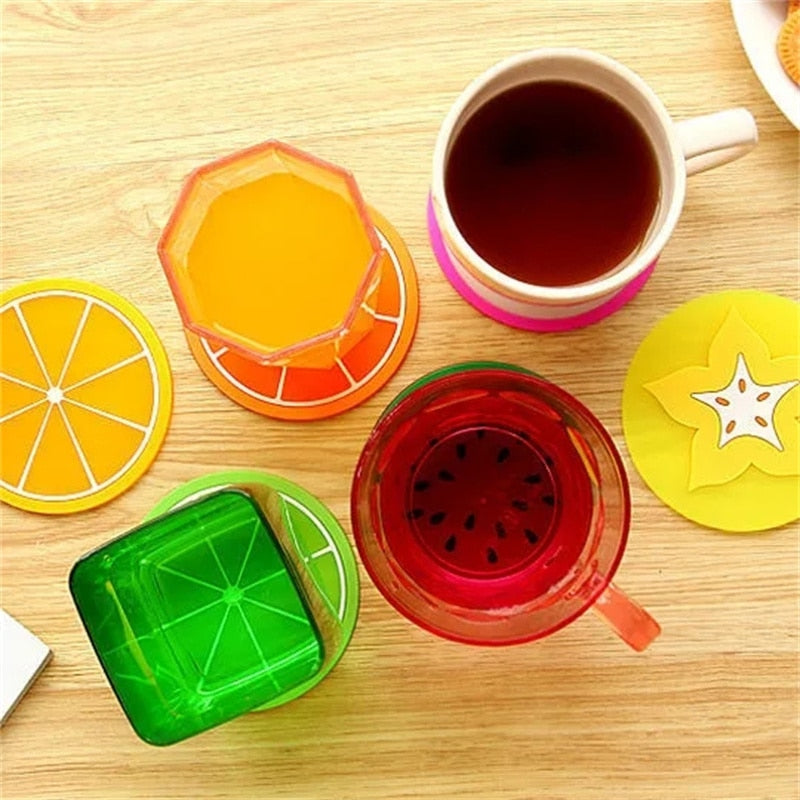 Funki Findz | Coasters | Fruit Design Drink Mats 6 | 7 Pcs Sets