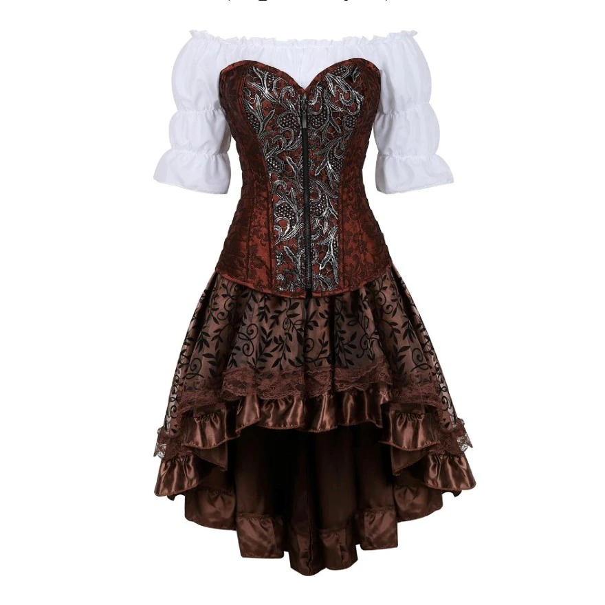 Funki Findz | Dresses | Women's Steampunk Top Corset Skirt Set