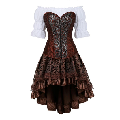 Funki Findz | Dresses | Women's Steampunk Top Corset Skirt Set