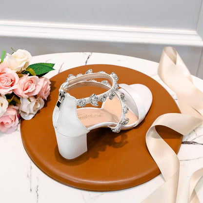 Funki Findz | Shoes | Women's Crystal Silk Wedding Sandals