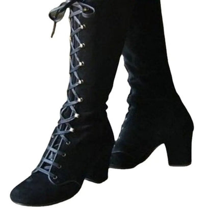 Funki Findz | Boots | Women's Steampunk Lace Up Granny Boots