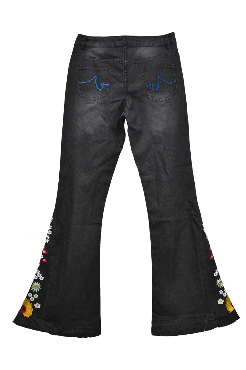 Funki Findz | Pants | Women's Boho Hippy Embroidered Jeans