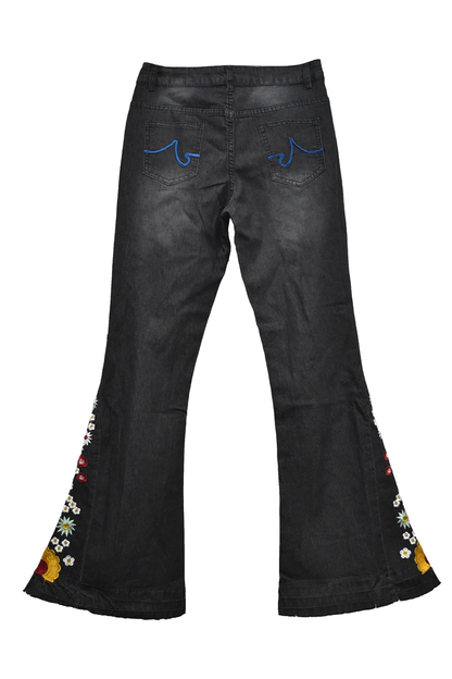 Funki Findz | Pants | Women's Boho Hippy Embroidered Jeans