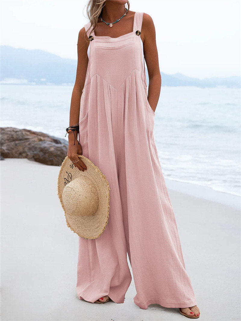 Funki Findz | Pants | Women's Elegant Wide Leg Bib Romper