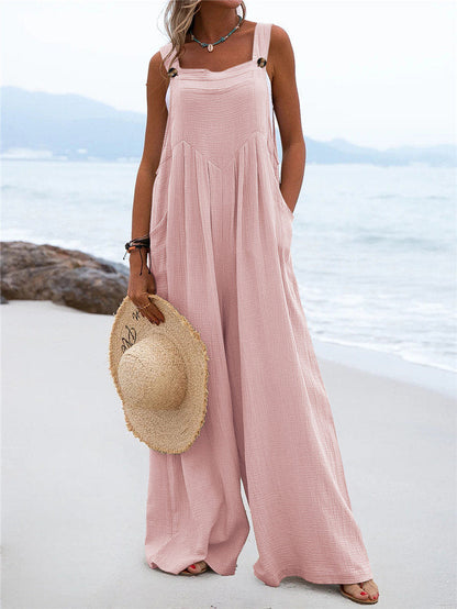 Funki Findz | Pants | Women's Elegant Wide Leg Bib Romper