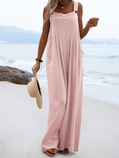 Funki Findz | Pants | Women's Elegant Wide Leg Bib Romper