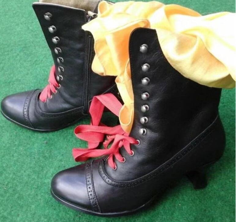 Funki Findz | Boots | Women's Steampunk Victorian Granny Boot
