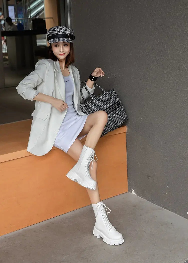 Funki Findz | Boots | Women's Platform Chunky Heel Ankle Boot