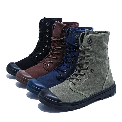 Funki Findz | Boots | Men's Canvas High Top Combat Boots