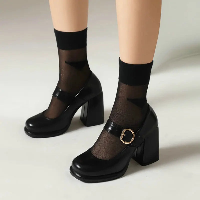 Funki Findz | Shoes | Women's Chunky High Heel Mary Janes