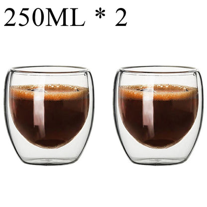 Funki Findz | Cups | Glass Double Wall Borosilicate Mug Sets