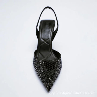 Funki Findz | Shoes | Women's Shiny Beaded Mid Heeled Mules