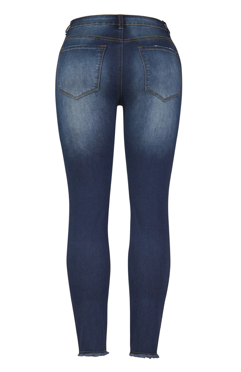 Funki Findz | Pants | Women's High Waist Denim Ripped Jeans