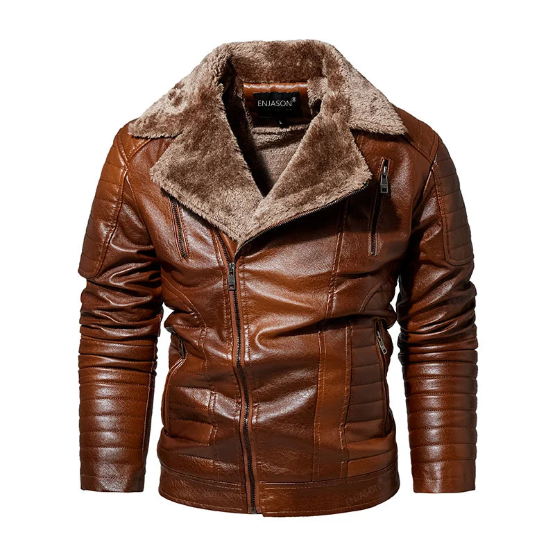 Funki Findz | Jackets | Men's Faux Leather Windbreaker Jacket