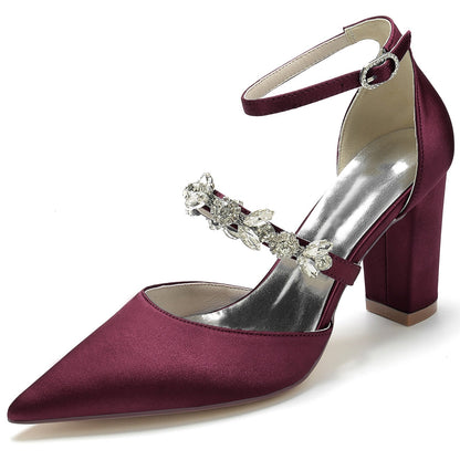 Funki Findz | Shoes | Women's Chic Crystal Satin Wedding Shoe