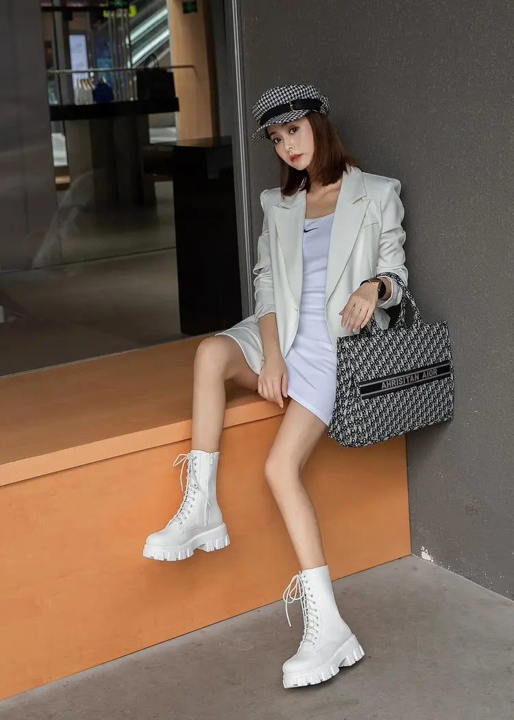 Funki Findz | Boots | Women's Platform Chunky Heel Ankle Boot