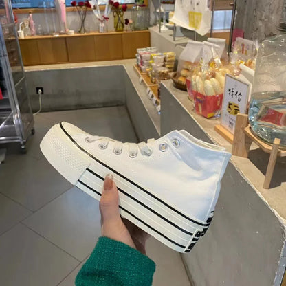 Funki Findz | Boots | Women Canvas LaceUp Thick Sole Sneaker