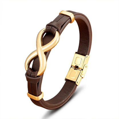 Funki Findz | Bracelets | Unisex Leather Infinity Symbol Bracelets