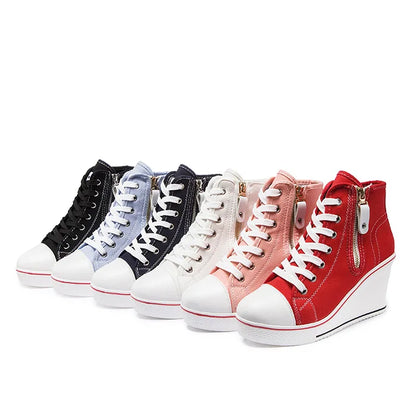 Funki Findz | Boots | Women's High Platform Zipper Sneakers