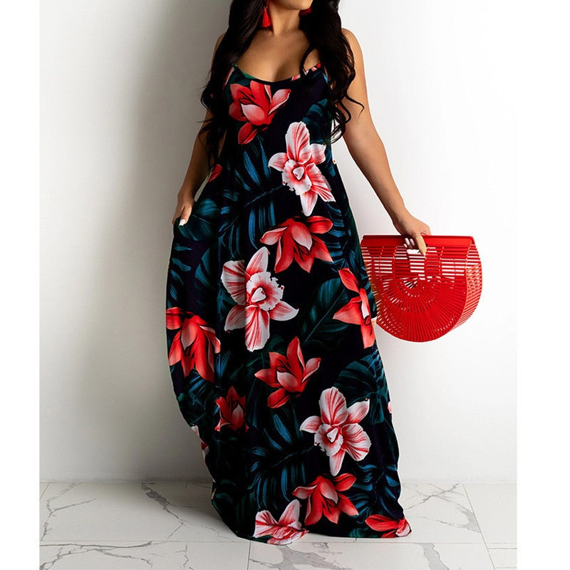 Funki Findz | Dresses | Women's Long Floral Summer Dresses