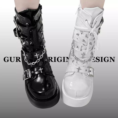 Funki Findz | Boots | Women's Gothic Platform Wedge Boots