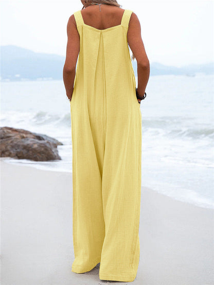Funki Findz | Pants | Women's Elegant Wide Leg Bib Romper