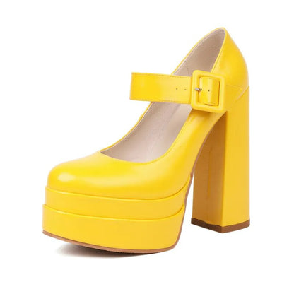 Funki Findz | Shoes | Women's High Heel Chunky Platform Shoes