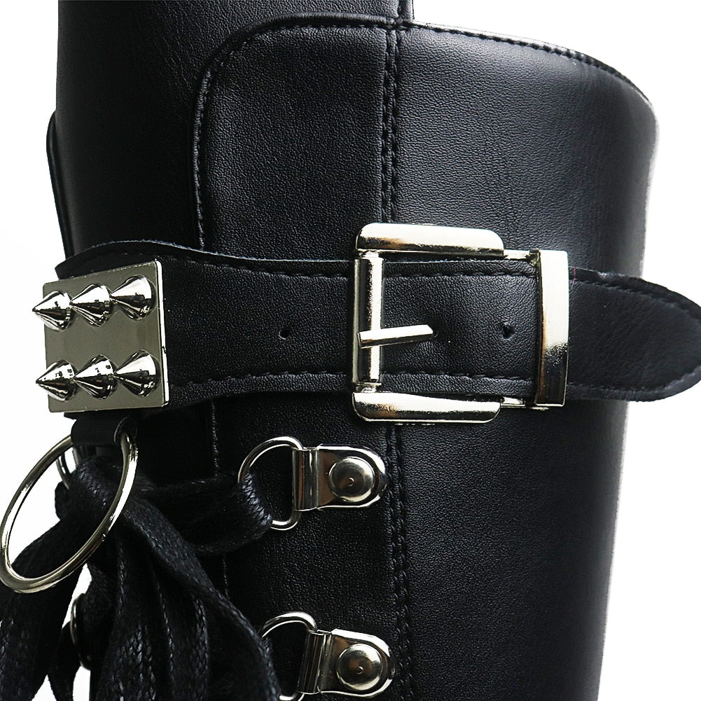 Funki Findz | Boots | Women's Punk High Platform Wedge Boots