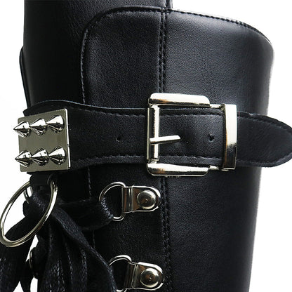 Funki Findz | Boots | Women's Punk High Platform Wedge Boots